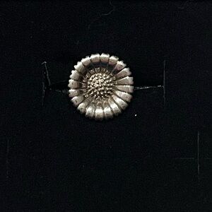 Sterling silver sunflower charm. 925.